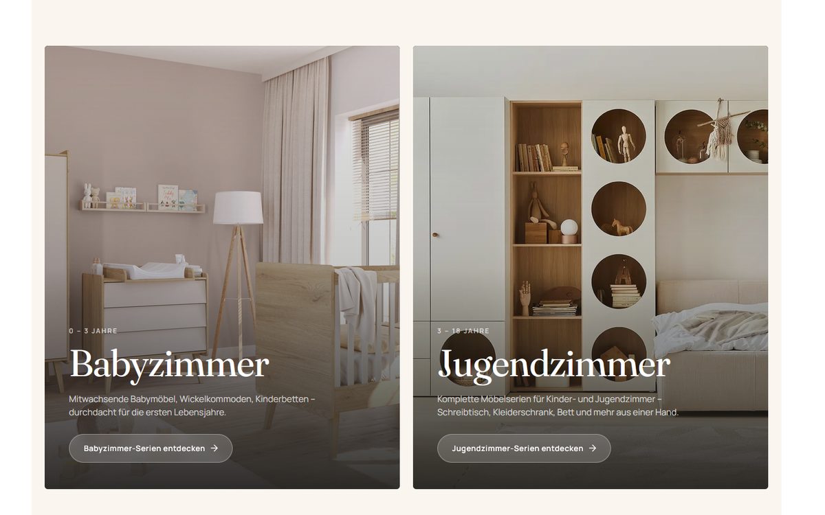 Kategorieseite Babyzimmer im Shop Kinderzimmer-Oase