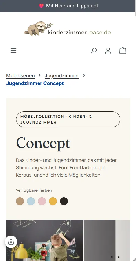 Beispiel einer von Zeitwind Digital gebauten Website