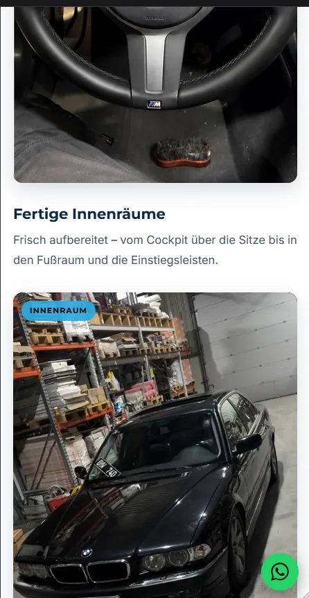 Beispiel einer von Zeitwind Digital gebauten Website